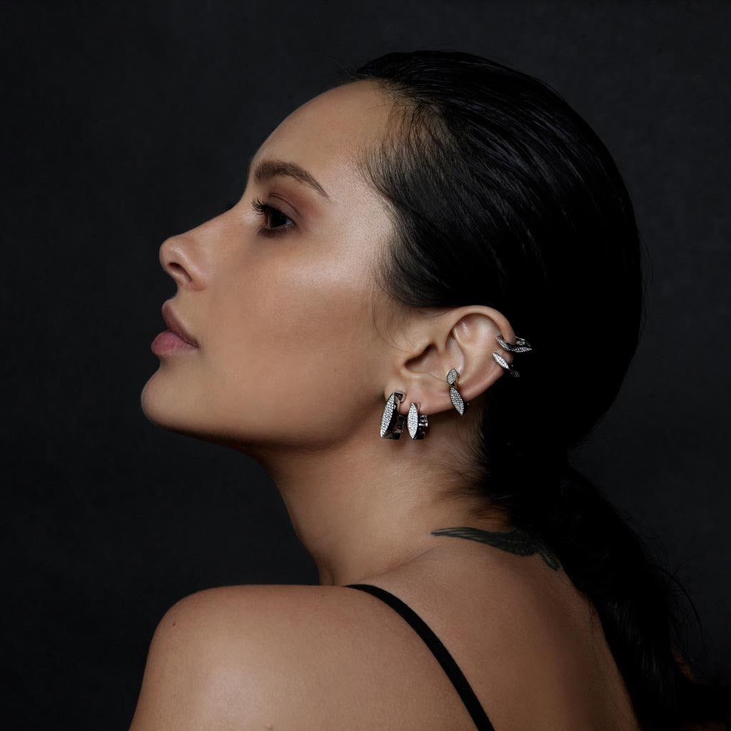 Unstoppable Maxi Ear Cuff Diamond Frosting White Gold