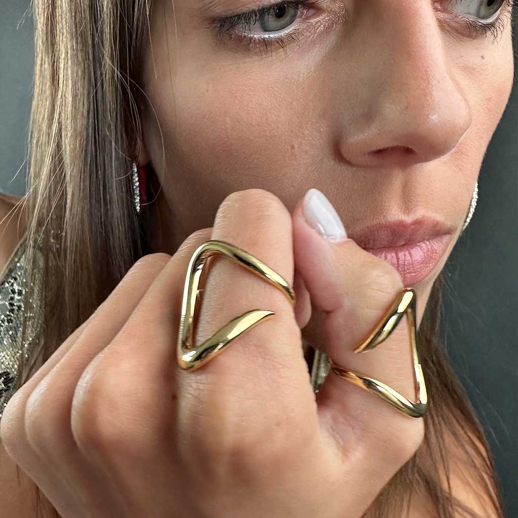 Strokes Ring Gold Gloss