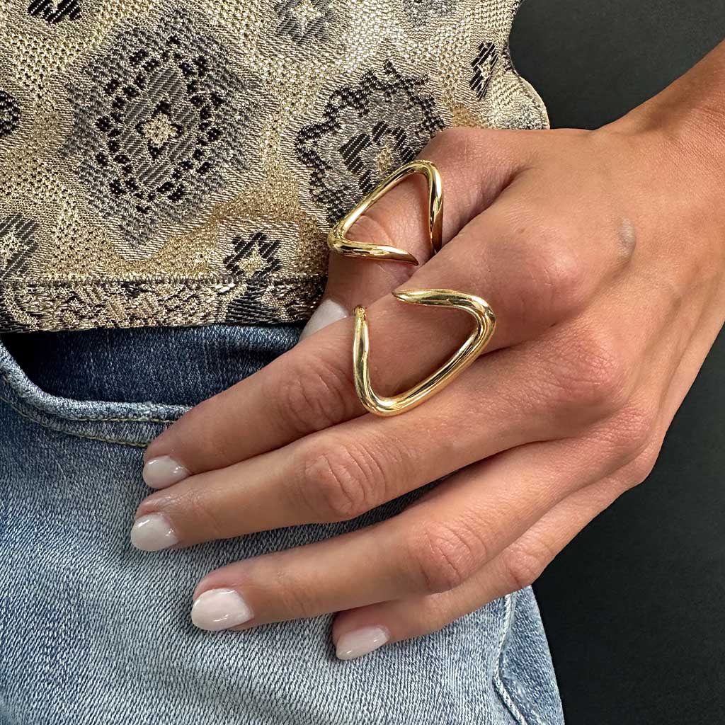 Strokes Ring Gold Gloss