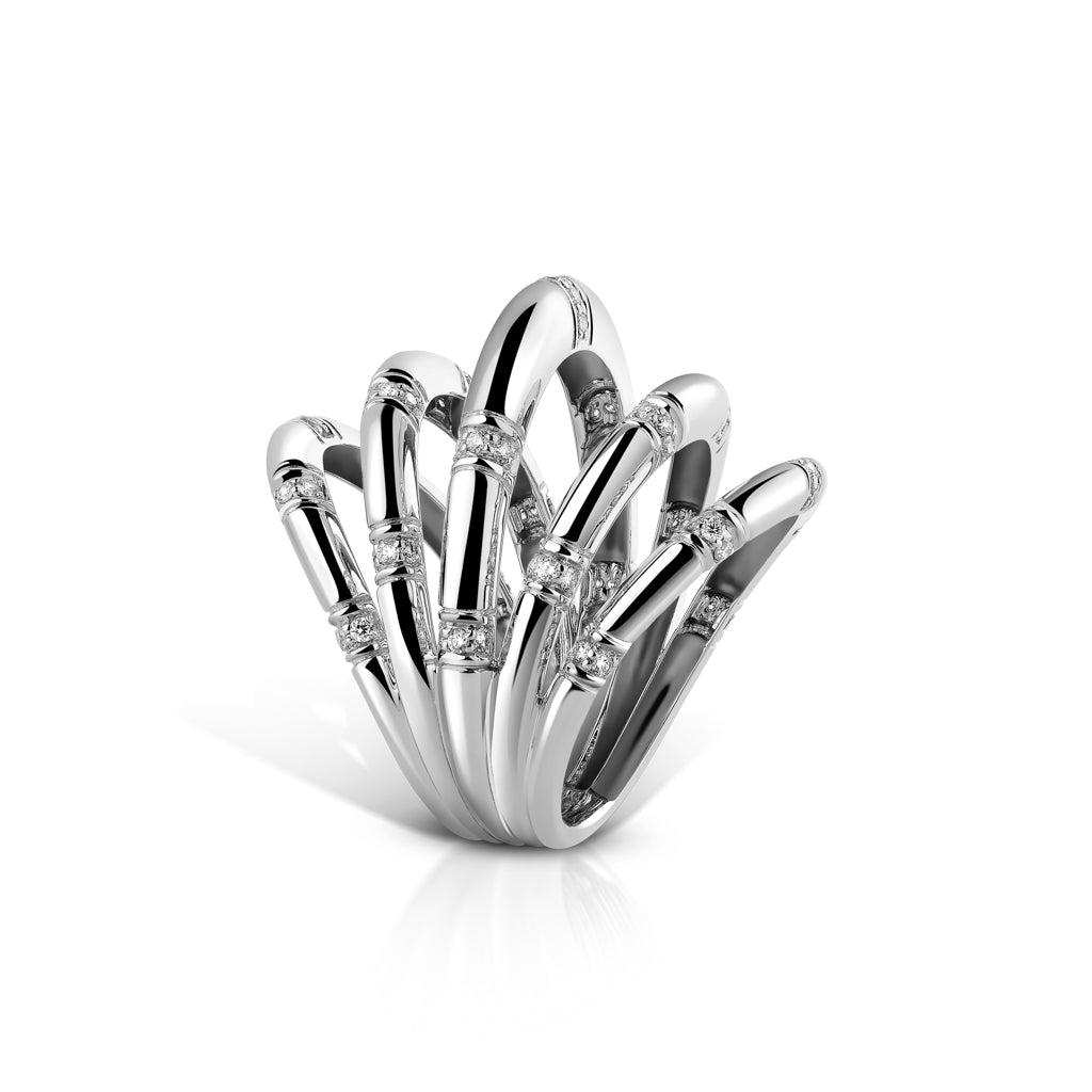 Calatrava 5 Strokes Ring In Diamonds