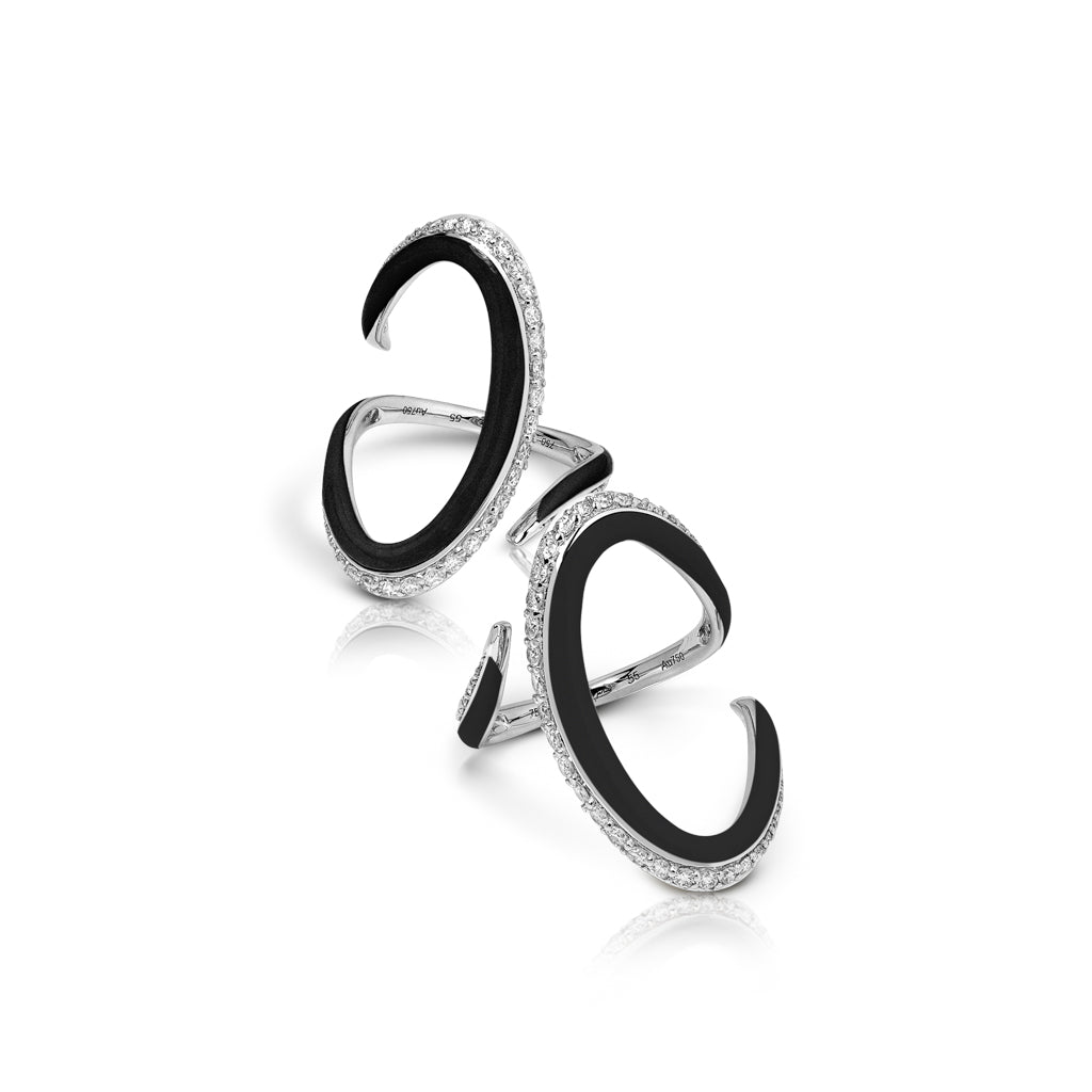 Crayon Strokes - The Ring In Black Enamel