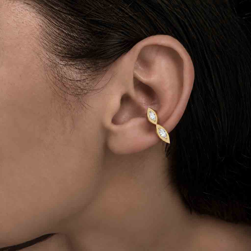 Eye Candy Maxi Marquise Ear Cuff in Gloss