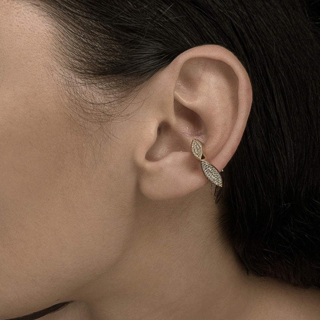 Unstoppable Maxi Ear Cuff Diamond Frosting White Gold