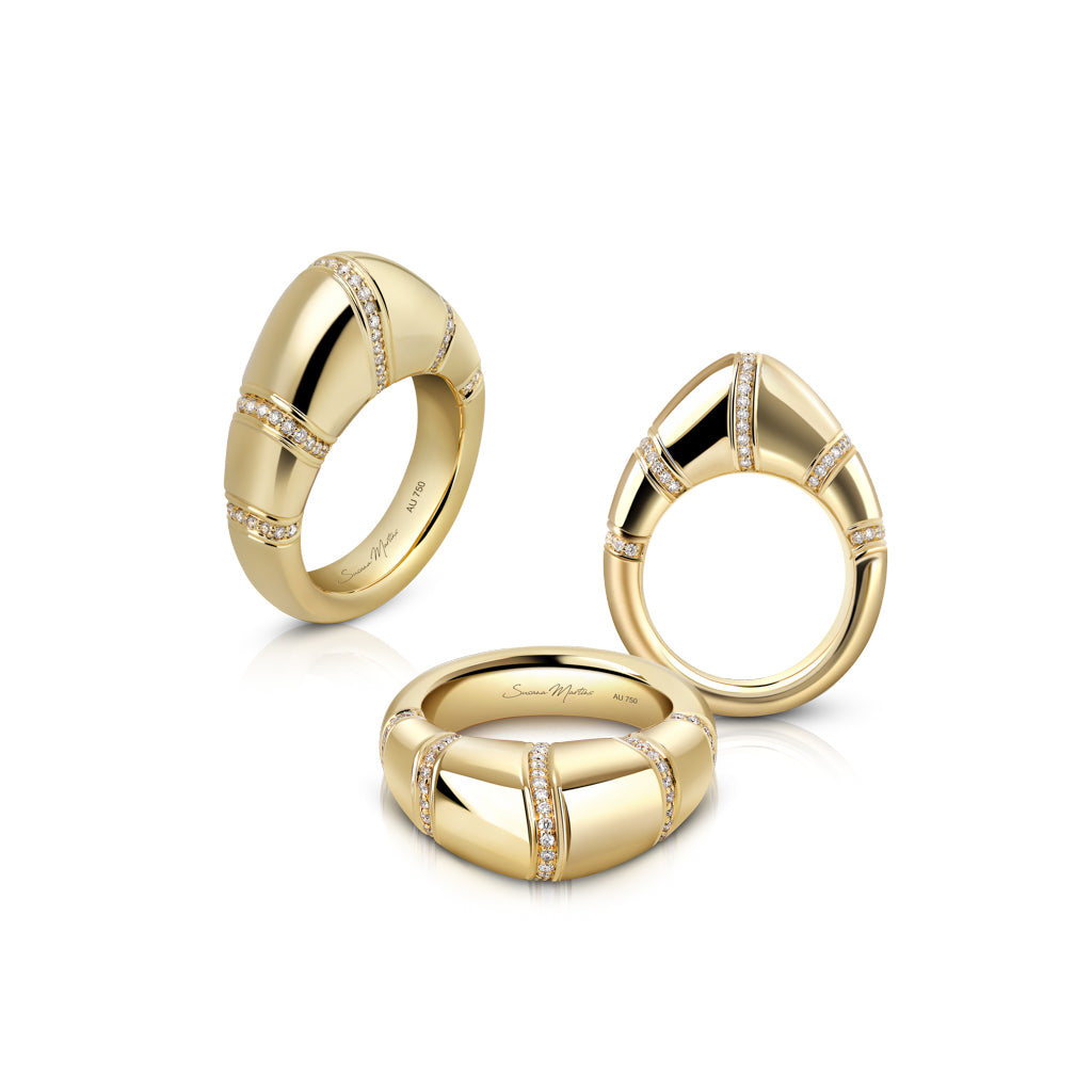 The Dome Ring in Gloss Rose Gold