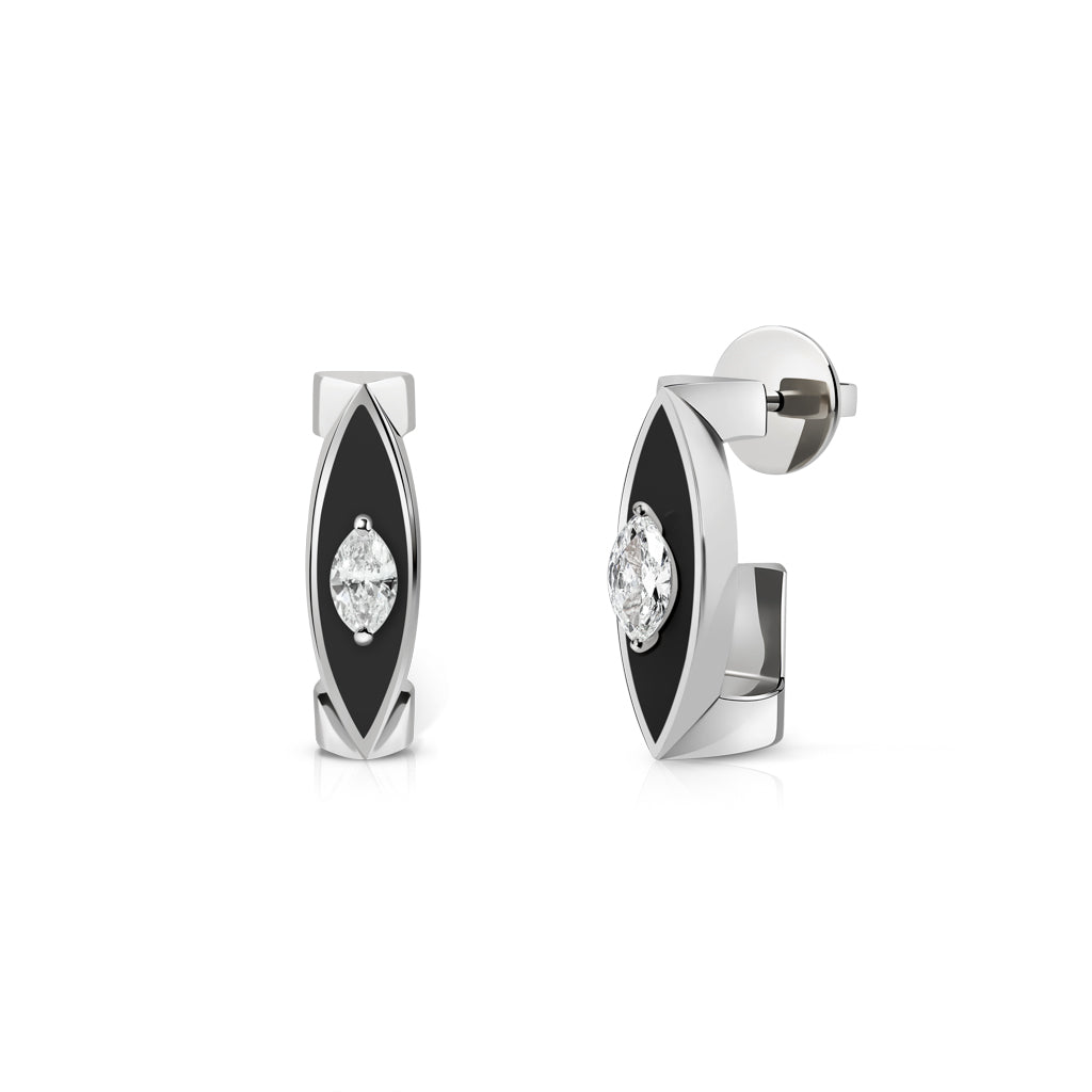 Unstoppable Ear Clips in Marquise Chocolat Noir