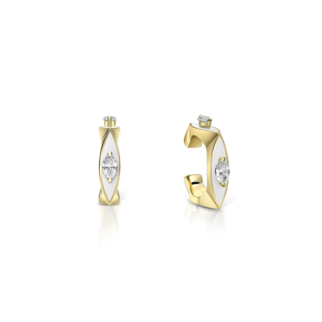 Unstoppable Eye Candy Ear Cuff in Vanilla in Yellow Gold