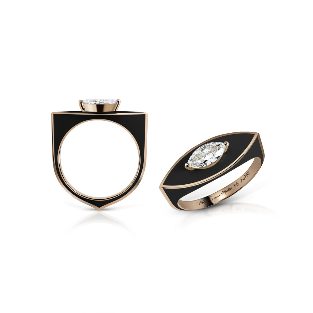 Unstoppable Eye Candy Marquise in Chocolat Noir
