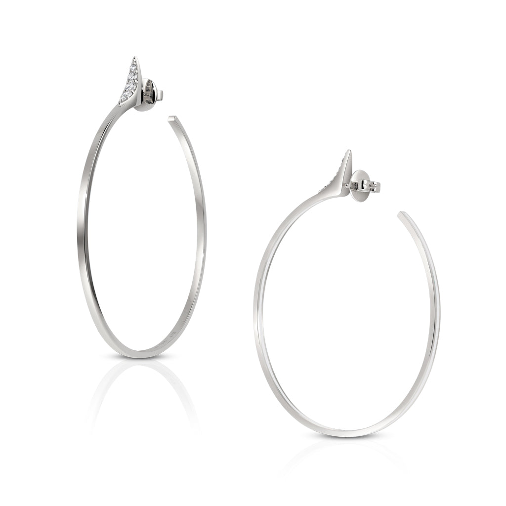 Unstoppable Maxi Hoops Inner Enamel in Vanilla