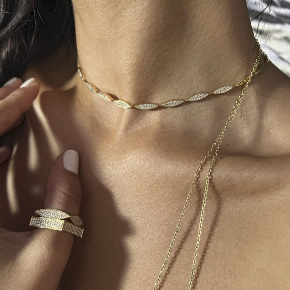 Unstoppable Choker in Diamond Frosting