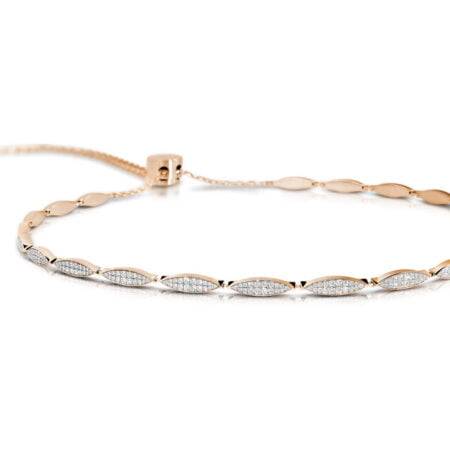 Unstoppable Choker in Diamond Frosting featuring a rose gold design with diamond accents, showcasing a sleek and elegant appearance.