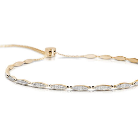 Unstoppable choker necklace featuring diamond frosting in a gold setting, showcasing a sleek and elegant design.