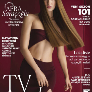 Marie Claire Turkey magazine cover featuring model Afra Saraçoğlu, showcasing fashion and beauty trends for February 2024.