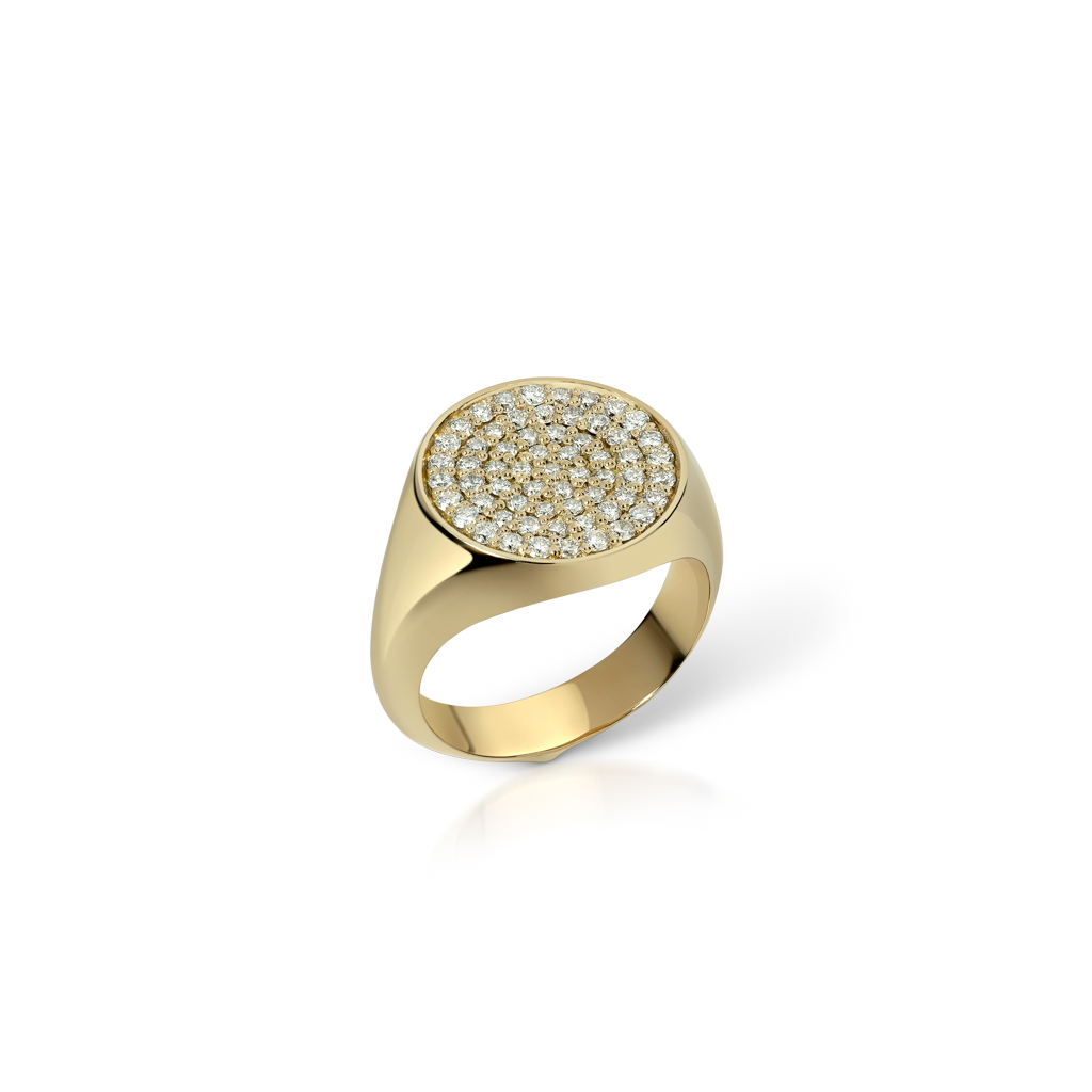 The One Signet Ring Round in Yellow Gold - Image 4